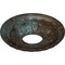 Ekena Millwork Leaf Ceiling Medallion (Canopies up to 4 3/4"), 11 3/8"OD x 3 5/8"ID x 1 1/8"P, Bronze Blue Patina CM11LFBBS - alternate 4